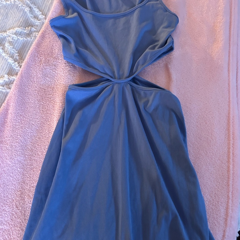 SHEIN Blue Halter Bodycon Midi Dress for Cocktail Nights